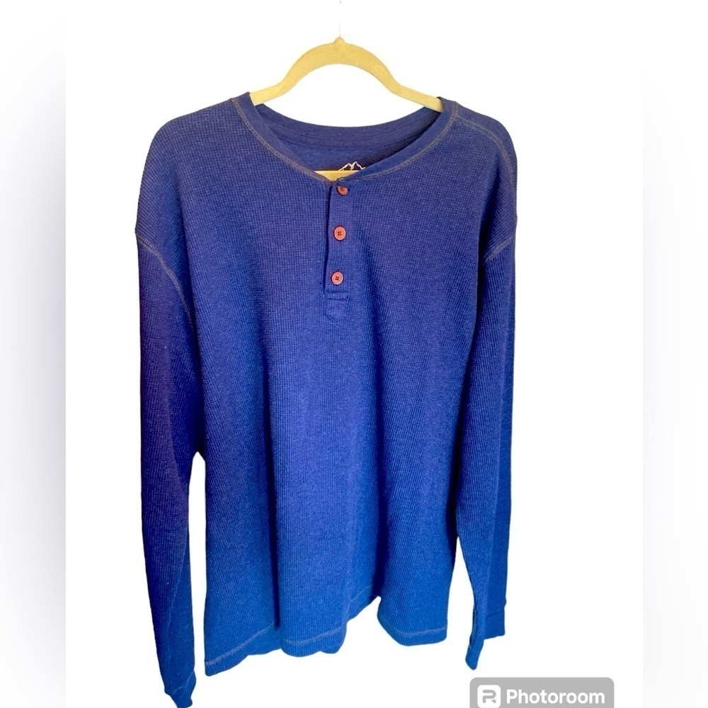 Big mans 3x shirt by Blue Mountain in a rich Blue crew neck